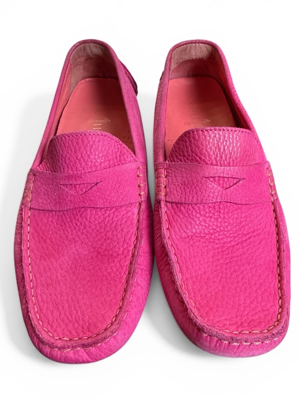 Cole Haan Sadie Driving Penny Loafer in Rock Candy Pink Suede Leather Size 8B